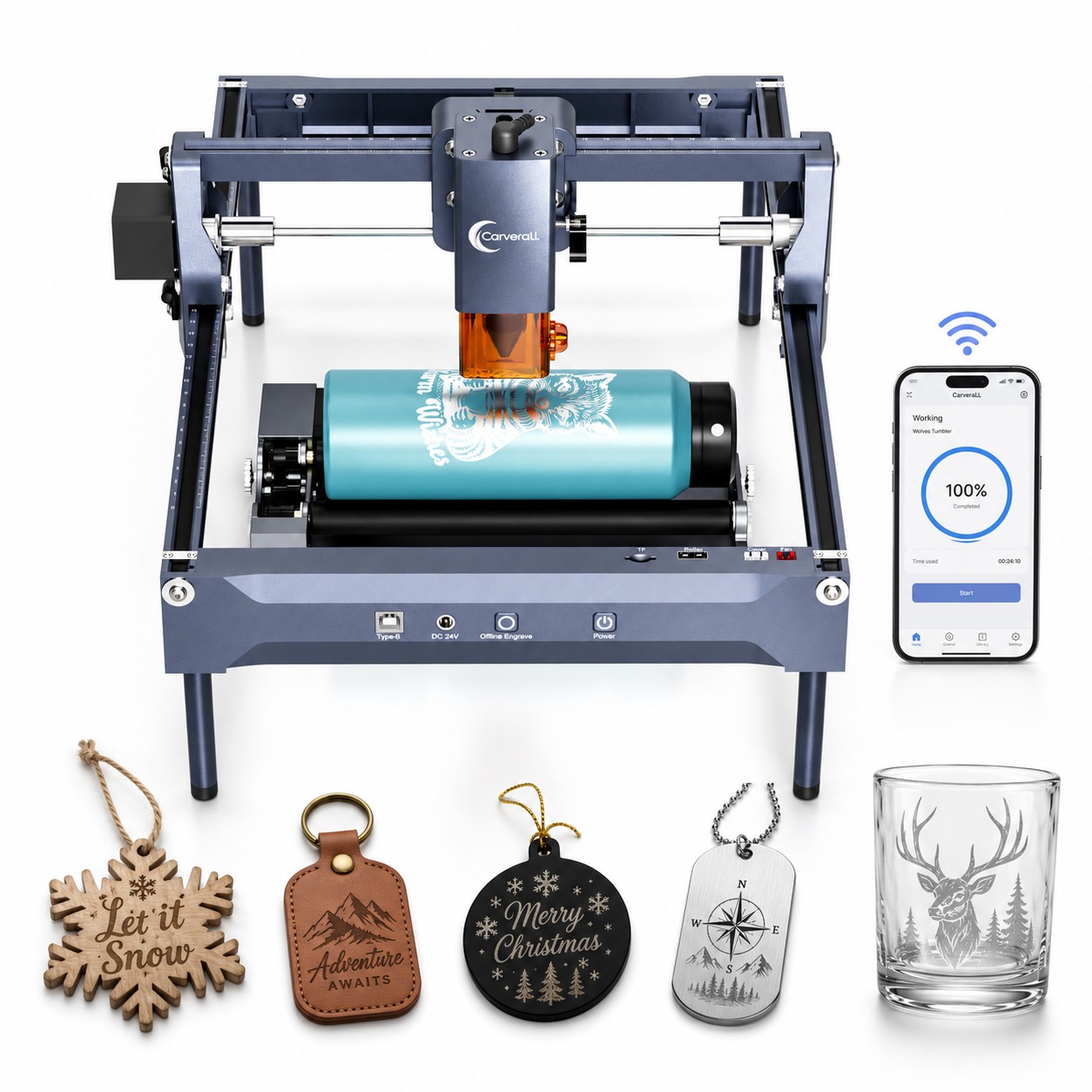 Laser Marking Machine - Лазерный гравер Carverall K15 Pro 7W