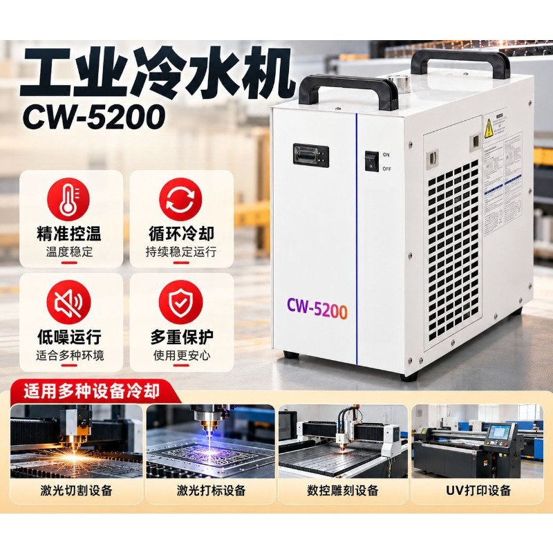Промышленный охладитель CW5200 – обзор и цена Laser Industrial Chiller